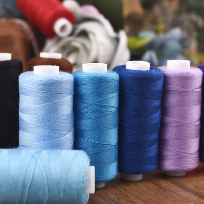 6 Roll/Set 400 Yards Sewing Thread Machine Hand Embroidery Good Polyester Thread Strong Durable For Needlework DIY Sewing Repair