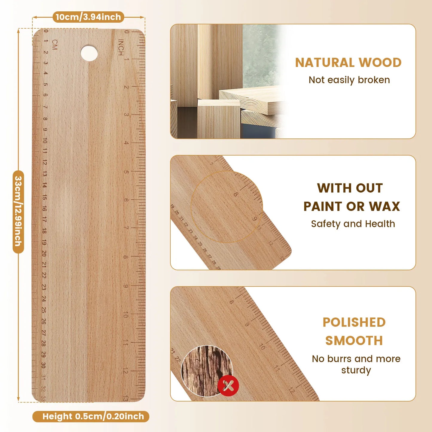 Baking Baguette Transfer Wooden Board Rectangular Double Scale Flip Board Baguette Ciabatta Dough kitchenbaking Accessories