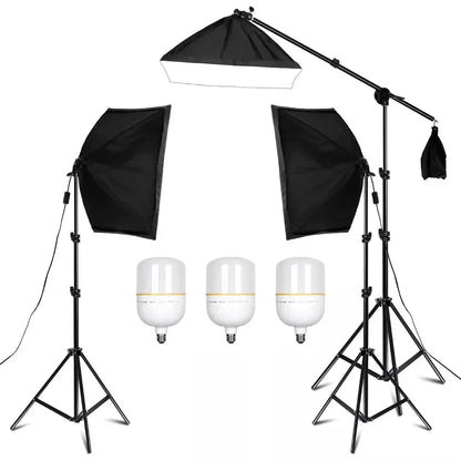 Photography 50x70CM Softbox Light Kits Professional Light System With E27 Photographic Bulbs Photo Studio Equipment