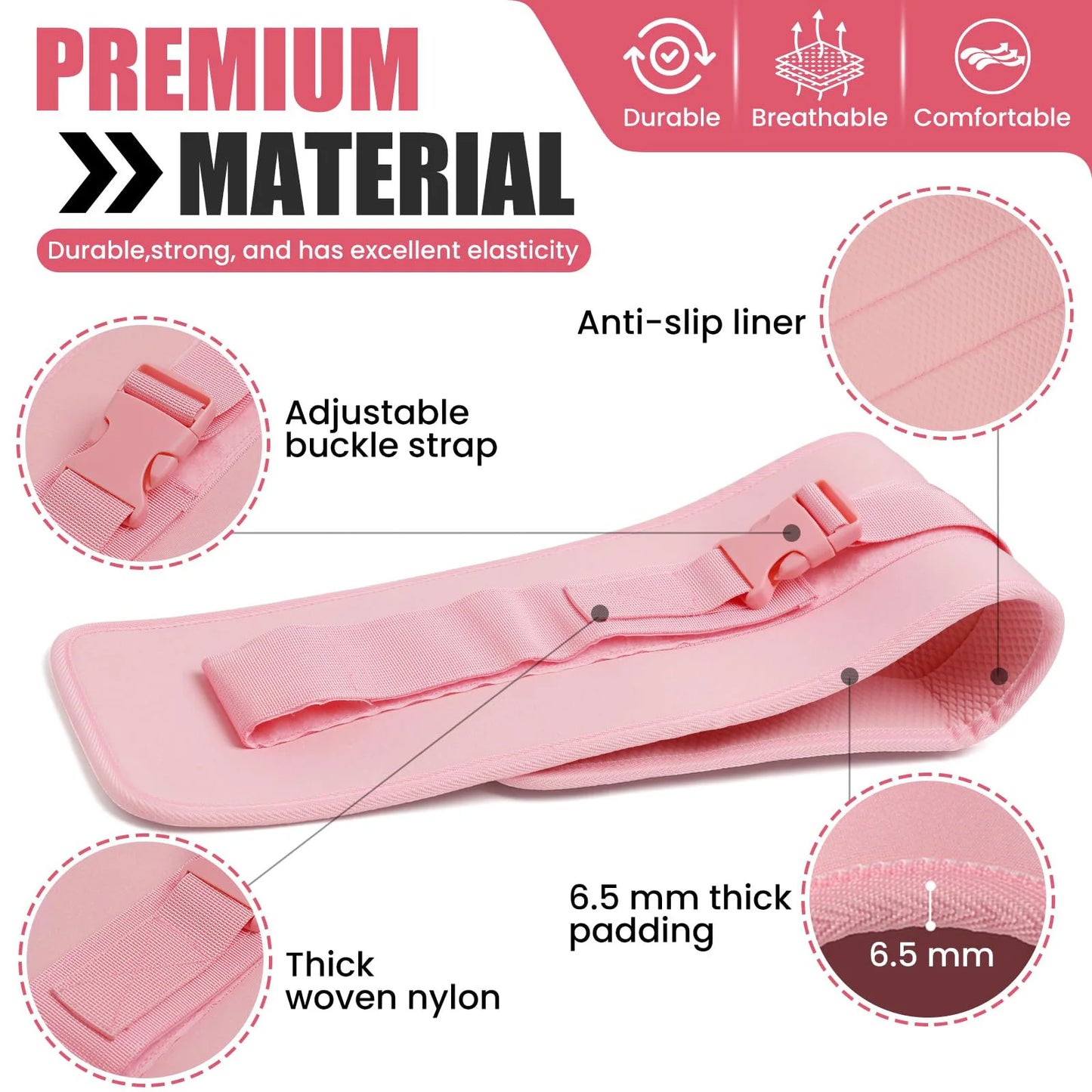 Exercise Hip Thrust Belt - Dumbbell Hip Thrust Belt, Thicken & Widen, Comfortable for Dumbbells, Kettlebells or Plates