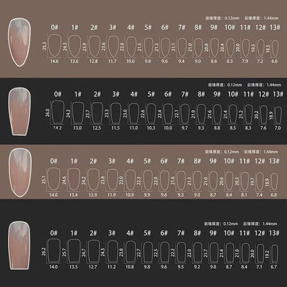 140PCS Skin Tones Press on Nails 3-IN-1 Nude Natural Soft Nail Tips Set Ultra-Fit Gel Nail Extensions Easy Manicure DIY