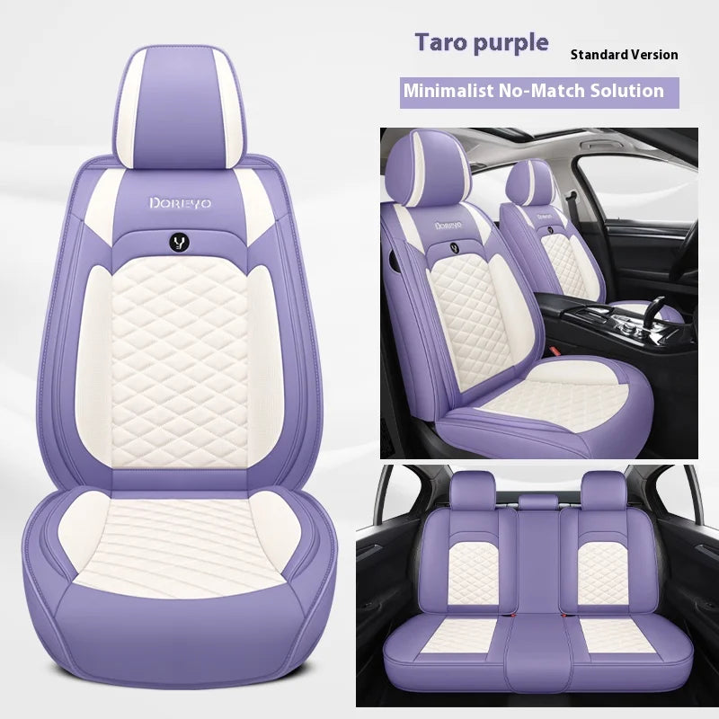 Five-seat car seat covers, honeycomb mesh design, available in multiple colors, stylish appearance, suitable for most vehicles.