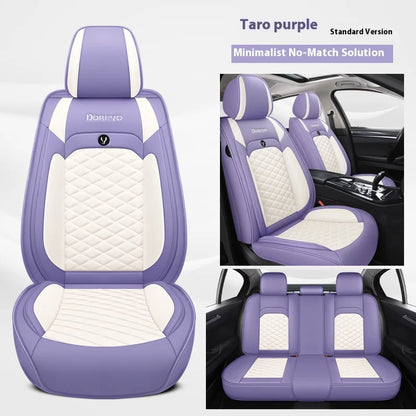Five-seat car seat covers, honeycomb mesh design, available in multiple colors, stylish appearance, suitable for most vehicles.