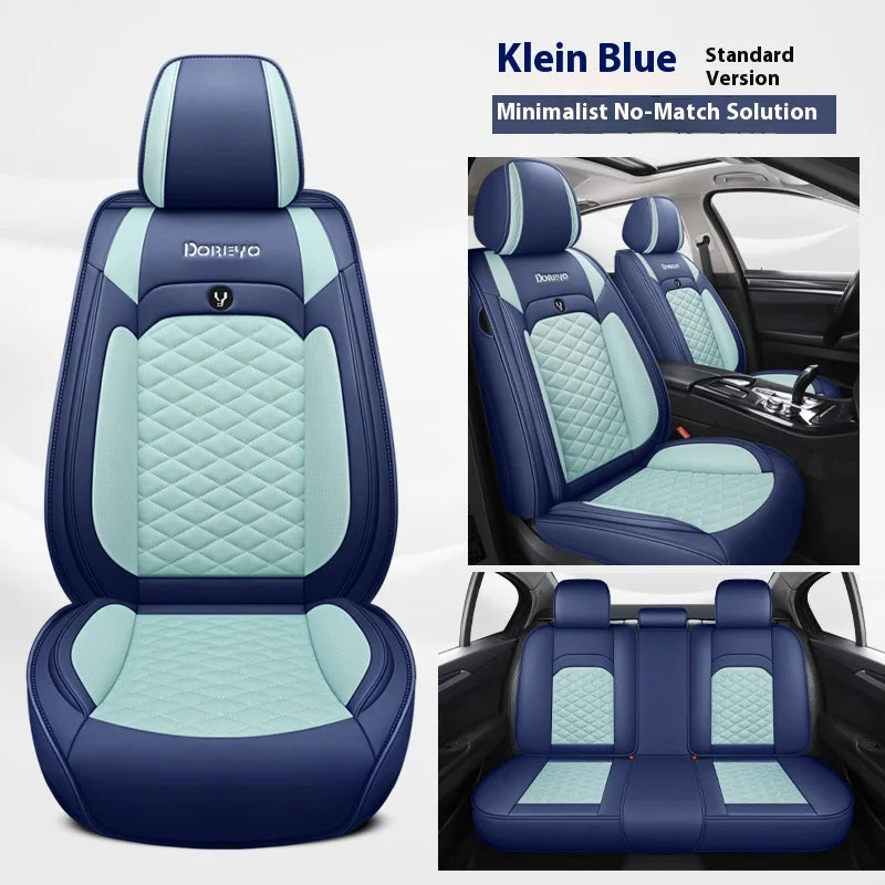 Five-seat car seat covers, honeycomb mesh design, available in multiple colors, stylish appearance, suitable for most vehicles.
