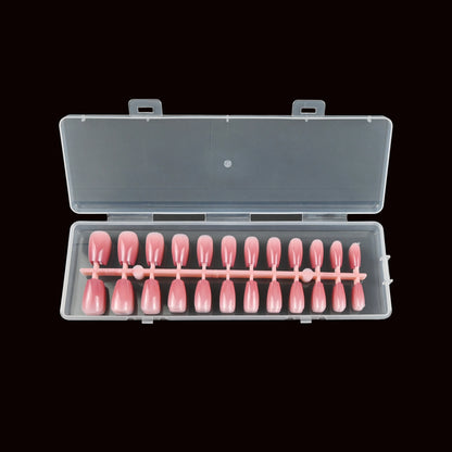 120Pcs Medium-Long Pink French Ballet Press On Nails. Upgrade your manicure with brightening, detachable false nails. Ideal gift