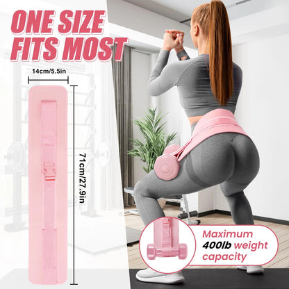 Exercise Hip Thrust Belt - Dumbbell Hip Thrust Belt, Thicken & Widen, Comfortable for Dumbbells, Kettlebells or Plates