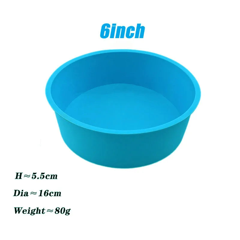 4/5/6/7/8/10 Inch Round Cake Mold Silicone Molds for Cakes Nonstick Cake Pan Baking Forms Pastry Mold