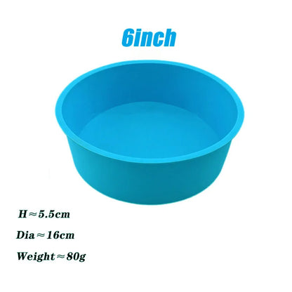 4/5/6/7/8/10 Inch Round Cake Mold Silicone Molds for Cakes Nonstick Cake Pan Baking Forms Pastry Mold