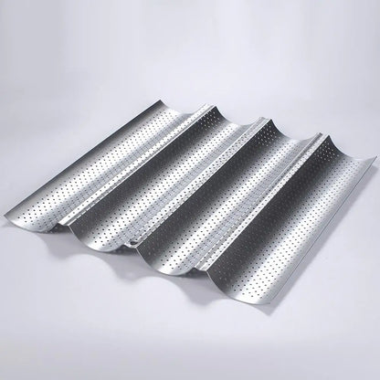 Baguette Pan French Bread Baking Mould Bakeware Groove Waves Mold Cake Oven Pastry Tray Dishes Cooking Accessories Toaster Tool