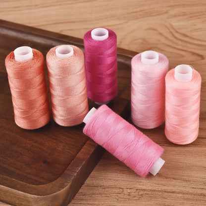 6 Roll/Set 400 Yards Sewing Thread Machine Hand Embroidery Good Polyester Thread Strong Durable For Needlework DIY Sewing Repair