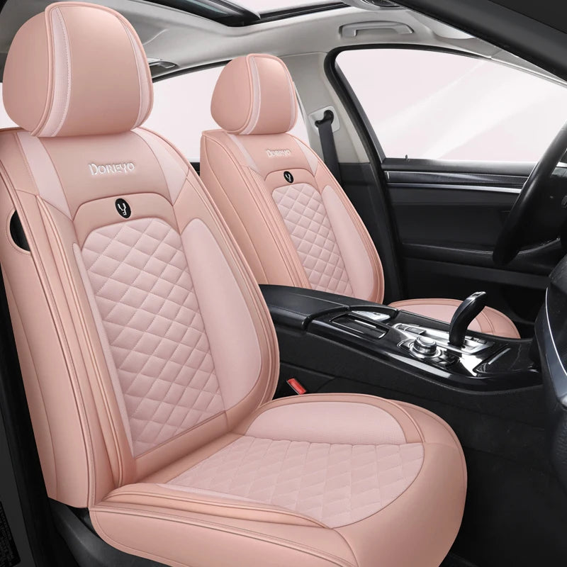 Five-seat car seat covers, honeycomb mesh design, available in multiple colors, stylish appearance, suitable for most vehicles.