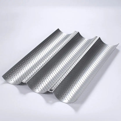 Baguette Pan French Bread Baking Mould Bakeware Groove Waves Mold Cake Oven Pastry Tray Dishes Cooking Accessories Toaster Tool