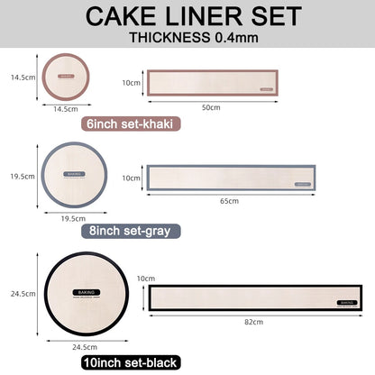 Silicone Baking Mat for 6, 8, 10 Inch Cake Pan Easy Clean Nonstick Silicone Liners for Baking Cheesecake Pan