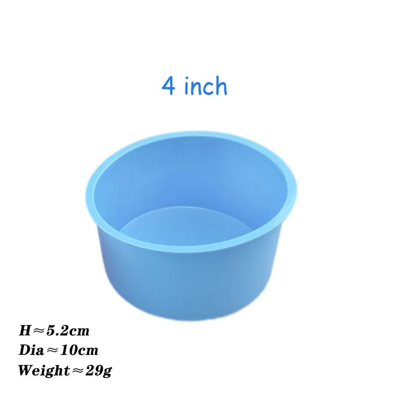 4/5/6/7/8/10 Inch Round Cake Mold Silicone Molds for Cakes Nonstick Cake Pan Baking Forms Pastry Mold