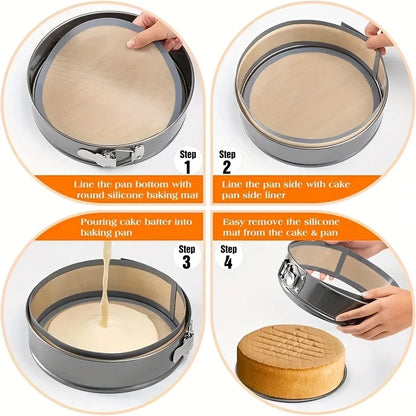 Baking Liners Non-stick Baking Mat For Baking Dishwasher Safe Baking Cakes Easy Clean Silicone Liners