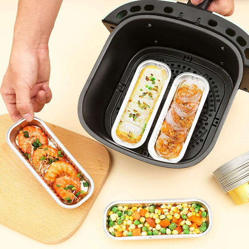 30 Pack Mini Loaf Baking Pans with Lids (6.8oz) Rectangle Aluminum Foil Baking Box Cake Pan  Bread Mold baking tray bakeware