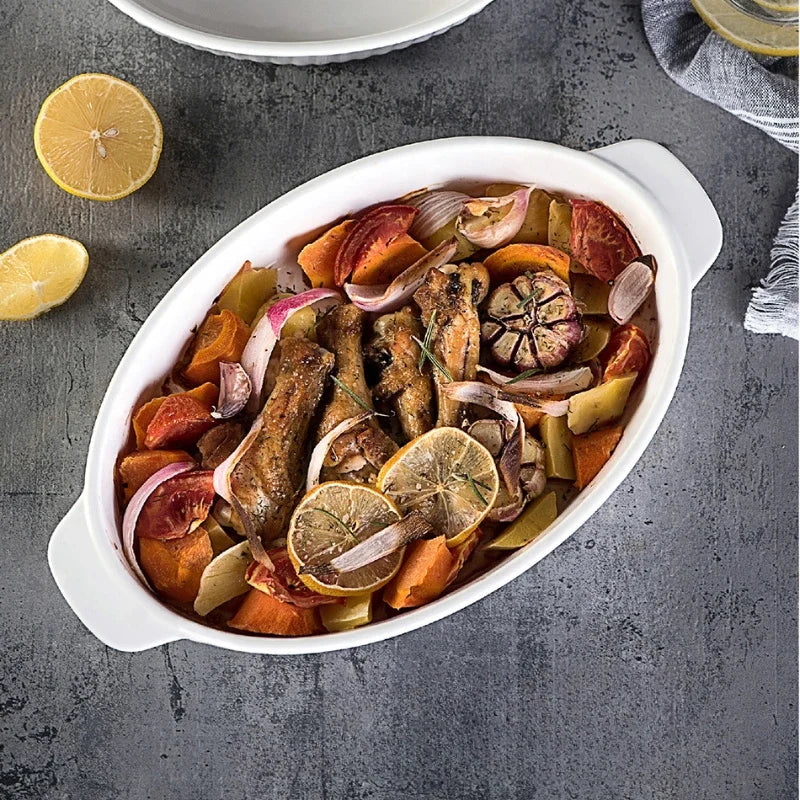 Oven Baking Tray Bakeware Ceramic Pans Bread Pan Baking Tools and Accessories Porcelain Dishes Kitchen Utensils Cooking Bar