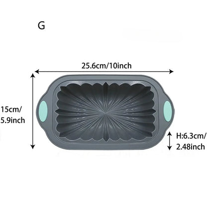 Silicone Bakeware Set Versatile Cake Molds Non-Stick Flower & Assorted Shapes Baking Pans Muffins Chocolates Moulds