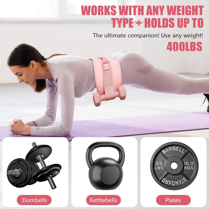 Exercise Hip Thrust Belt - Dumbbell Hip Thrust Belt, Thicken & Widen, Comfortable for Dumbbells, Kettlebells or Plates