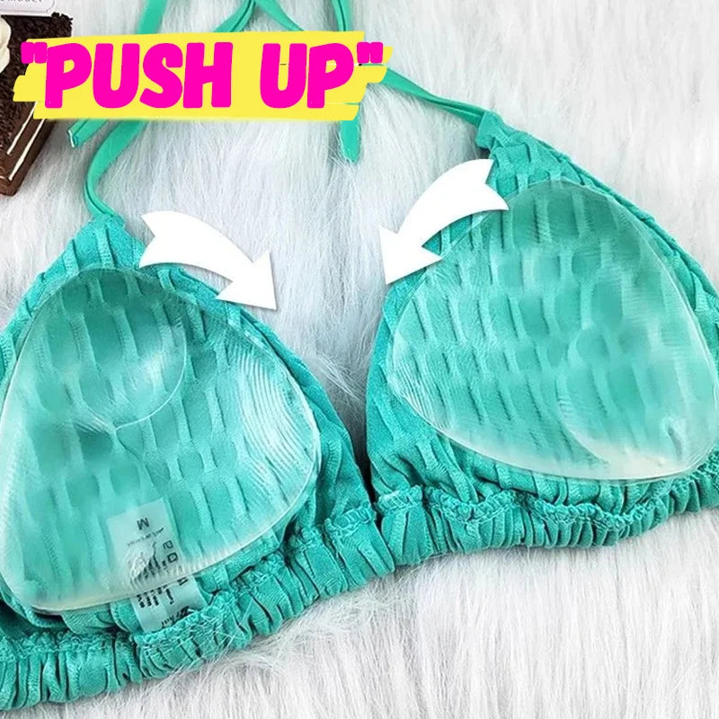 2pcs Silicone Bra Inserts Breast Pads Sticky Push-up Women Bra Cup Thicker Nipple Cover Patch Bikini Inserts for Swimsuit Gifts