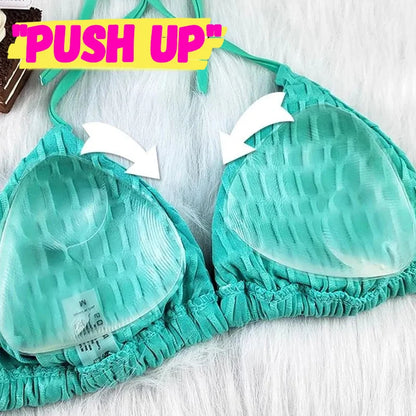 2pcs Silicone Bra Inserts Breast Pads Sticky Push-up Women Bra Cup Thicker Nipple Cover Patch Bikini Inserts for Swimsuit Gifts