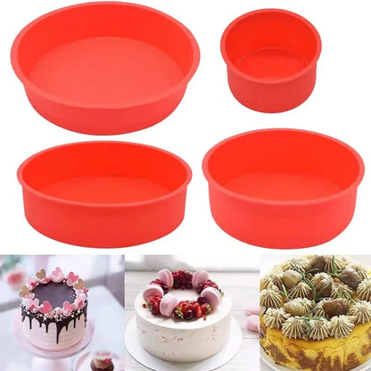 4/5/6/7/8/10 Inch Round Cake Mold Silicone Molds for Cakes Nonstick Cake Pan Baking Forms Pastry Mold