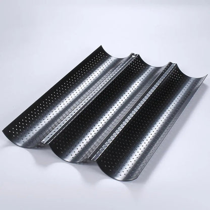Baguette Pan French Bread Baking Mould Bakeware Groove Waves Mold Cake Oven Pastry Tray Dishes Cooking Accessories Toaster Tool