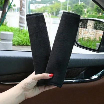 1/2Pcs Universal Comfortable Seat Belt Cover Adjustable Plush Car Safety Belt Cute Pink Car Accessories Car Accessories Interior