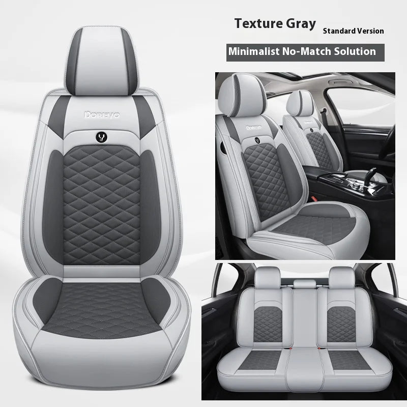 Five-seat car seat covers, honeycomb mesh design, available in multiple colors, stylish appearance, suitable for most vehicles.