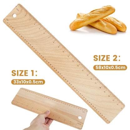 Baking Baguette Transfer Wooden Board Rectangular Double Scale Flip Board Baguette Ciabatta Dough kitchenbaking Accessories