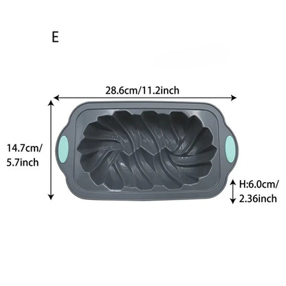 Silicone Bakeware Set Versatile Cake Molds Non-Stick Flower & Assorted Shapes Baking Pans Muffins Chocolates Moulds