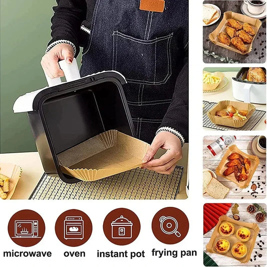 30/50Pcs Baking Supplies Large Toughness Square Round Baking Accessories and Tools Kitchen Items Air Fryer Accessories Accessory