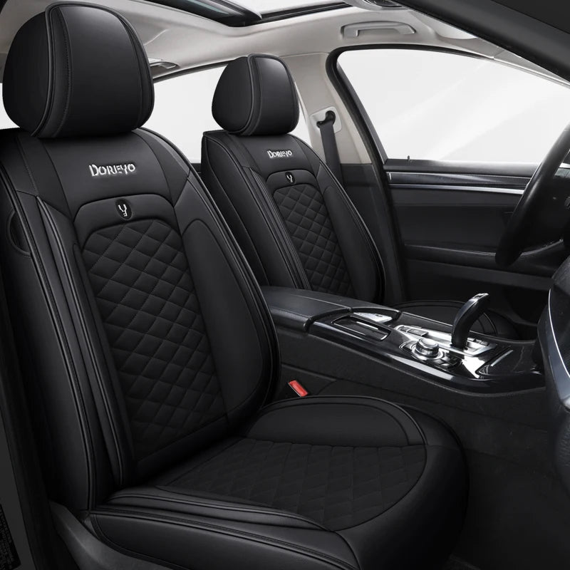 Five-seat car seat covers, honeycomb mesh design, available in multiple colors, stylish appearance, suitable for most vehicles.