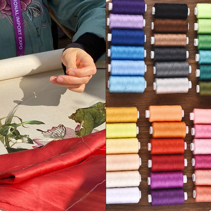 6 Roll/Set 400 Yards Sewing Thread Machine Hand Embroidery Good Polyester Thread Strong Durable For Needlework DIY Sewing Repair
