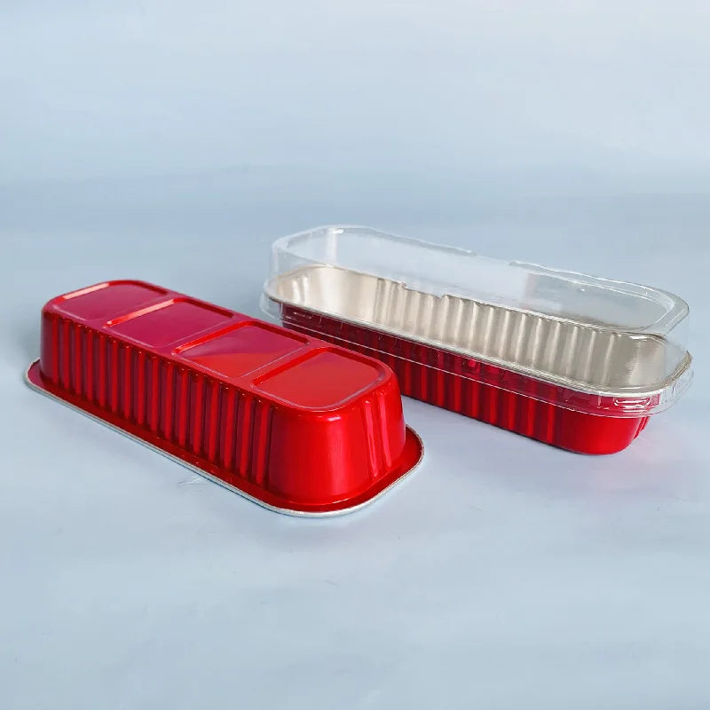 30 Pack Mini Loaf Baking Pans with Lids (6.8oz) Rectangle Aluminum Foil Baking Box Cake Pan  Bread Mold baking tray bakeware