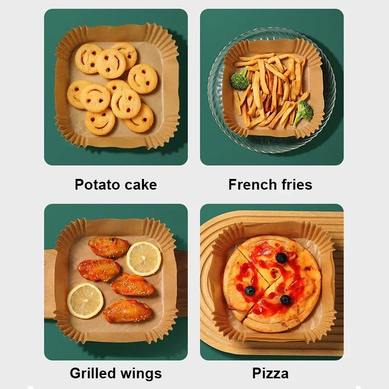 30/50Pcs Baking Supplies Large Toughness Square Round Baking Accessories and Tools Kitchen Items Air Fryer Accessories Accessory