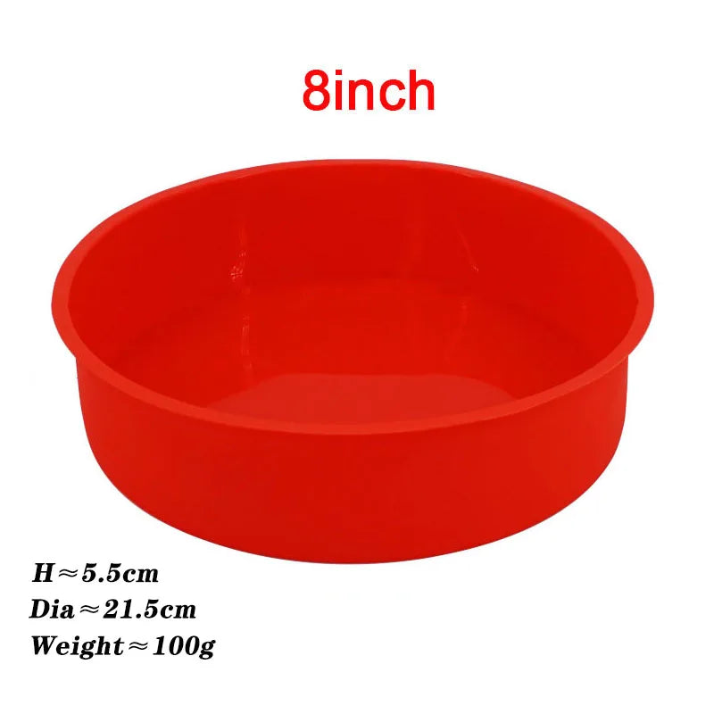 4/5/6/7/8/10 Inch Round Cake Mold Silicone Molds for Cakes Nonstick Cake Pan Baking Forms Pastry Mold