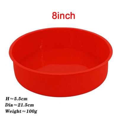 4/5/6/7/8/10 Inch Round Cake Mold Silicone Molds for Cakes Nonstick Cake Pan Baking Forms Pastry Mold