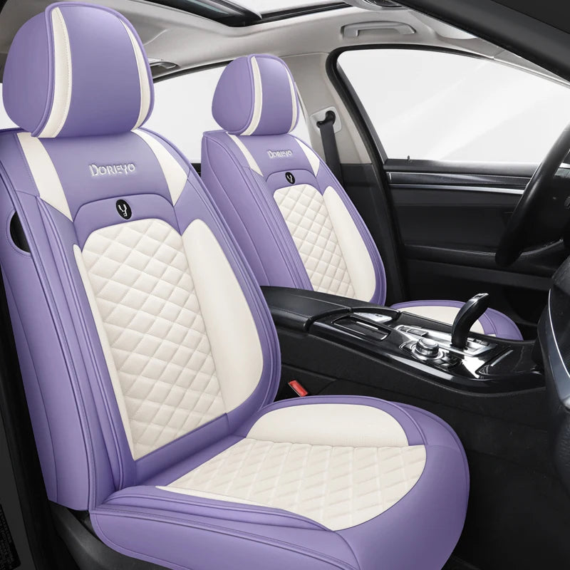 Five-seat car seat covers, honeycomb mesh design, available in multiple colors, stylish appearance, suitable for most vehicles.
