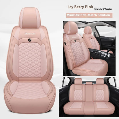 Five-seat car seat covers, honeycomb mesh design, available in multiple colors, stylish appearance, suitable for most vehicles.