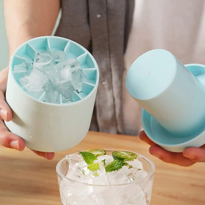 Silicone Ice Cube Mold Round Ice Bucket Summer Homemade DIY Refrigerator Freeze Ice Maker Creative Ice Cube Mold Barware Tools