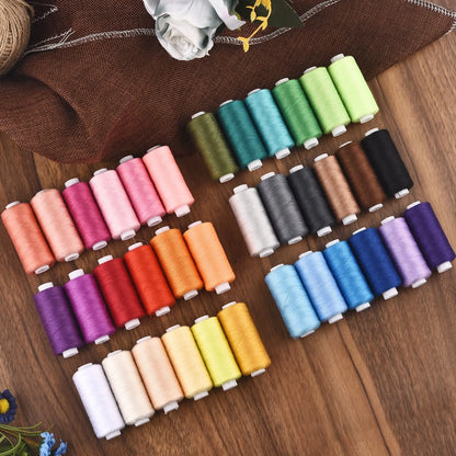 6 Roll/Set 400 Yards Sewing Thread Machine Hand Embroidery Good Polyester Thread Strong Durable For Needlework DIY Sewing Repair